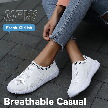 Breathable Mesh Work Slip-on Sneakers