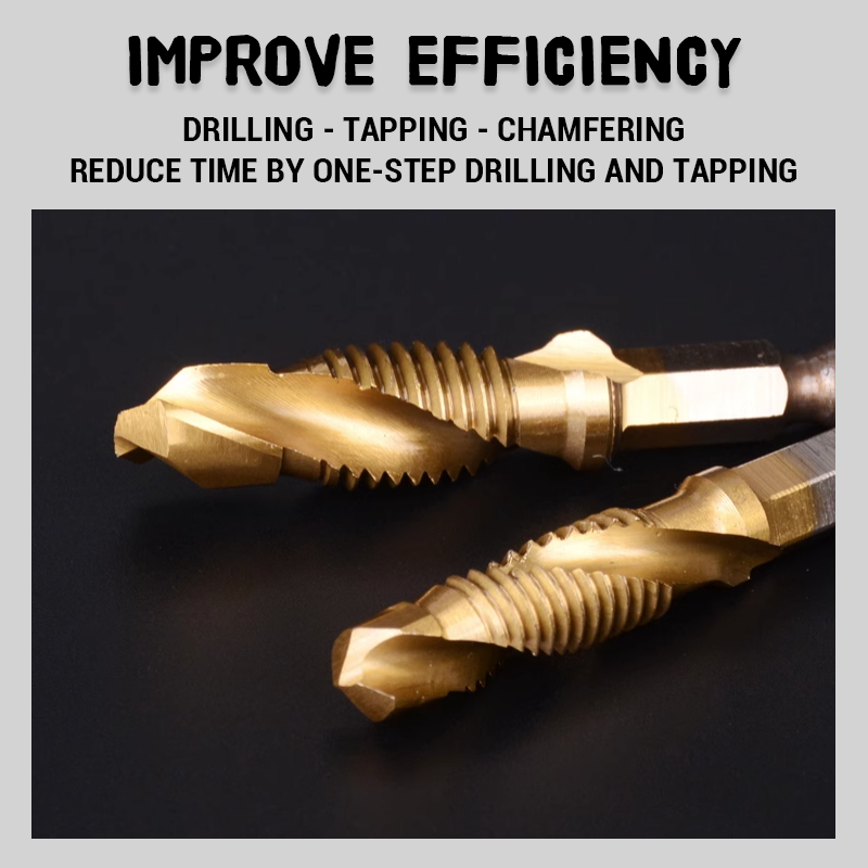 Tapping And Chamfering Integrated Hexagonal Shank Drill