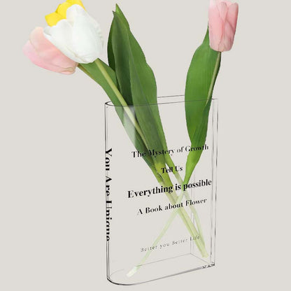 Transparent Book Vase
